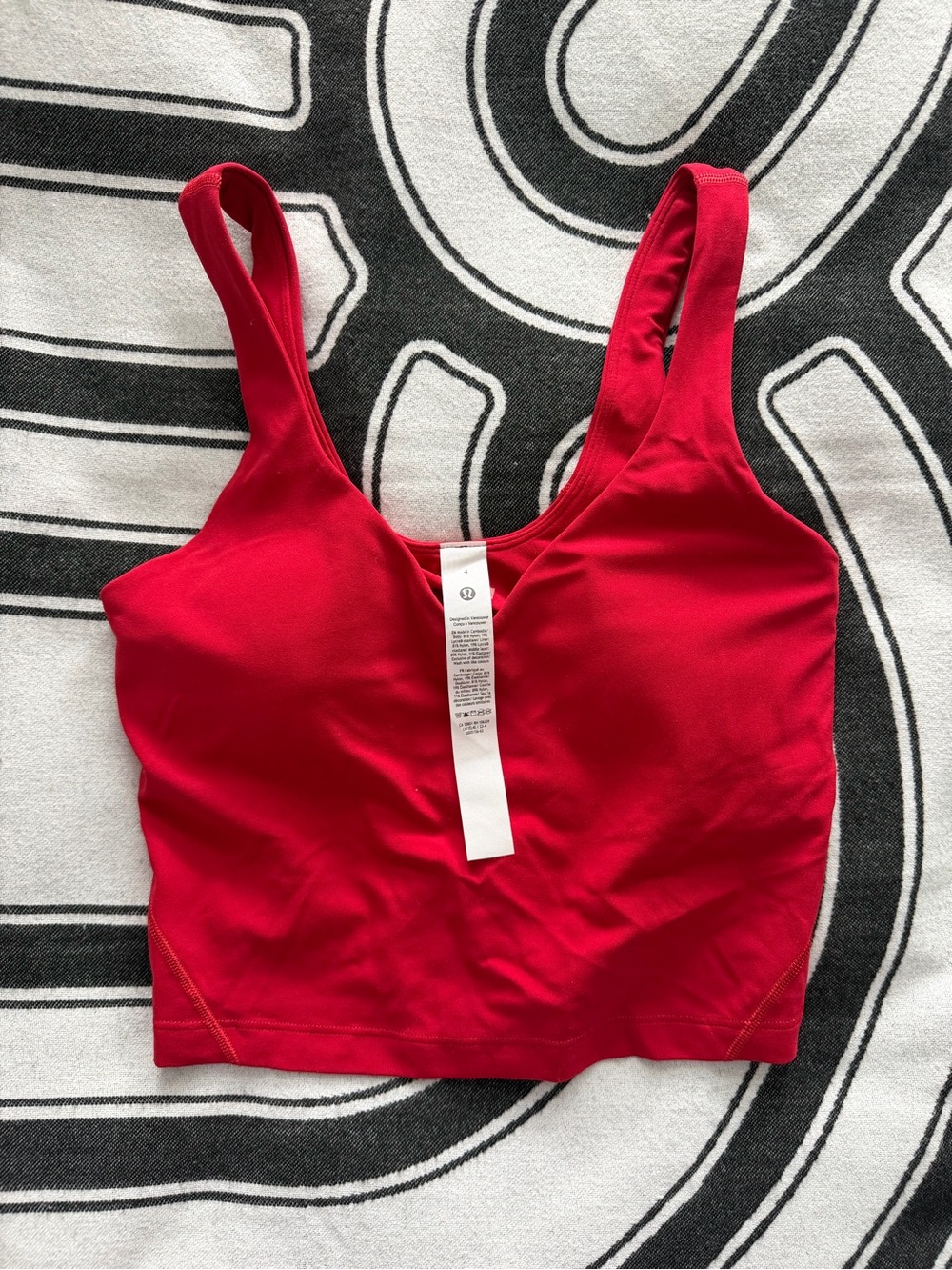 Lululemon Red Align Crop Tank Size 4